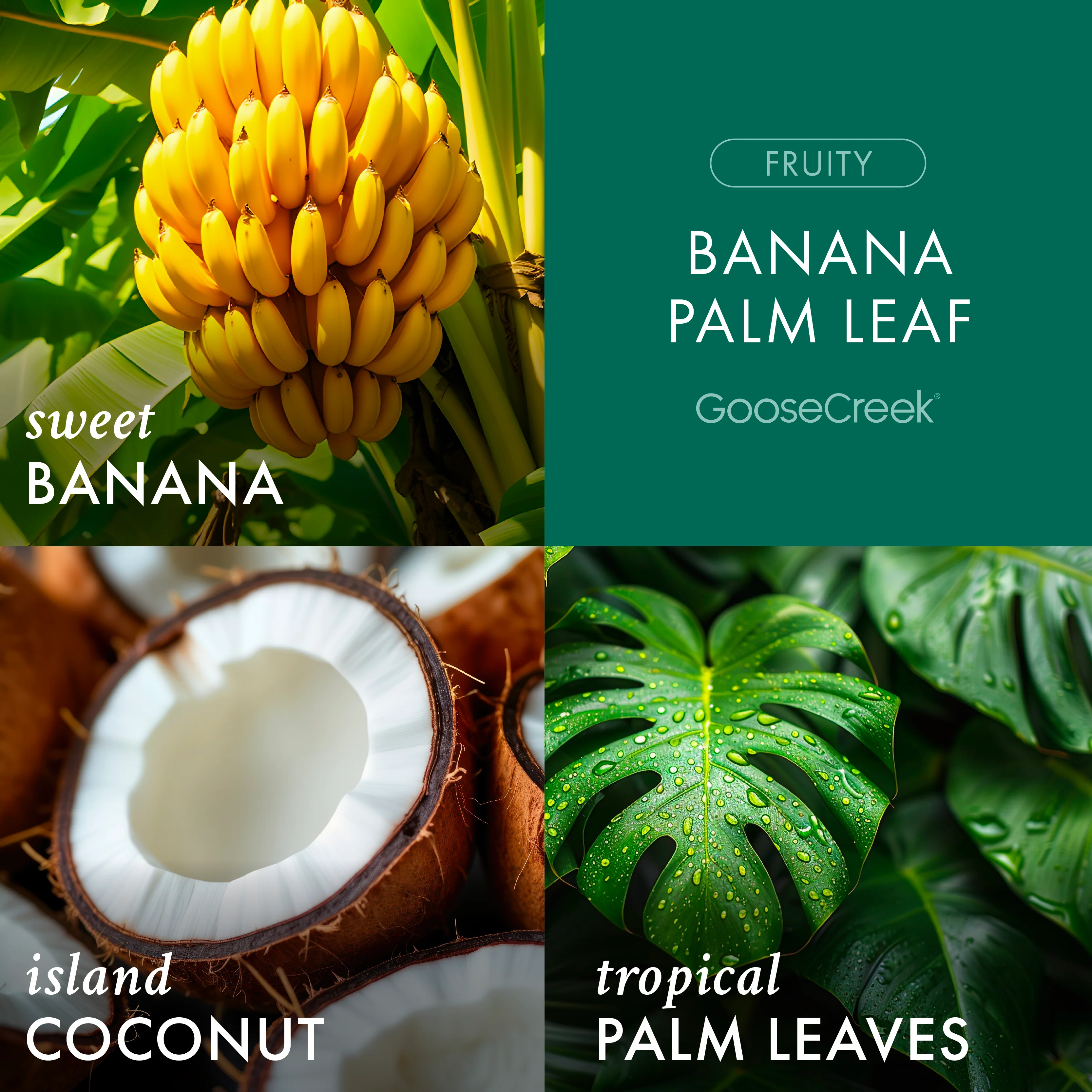 Banana Palm Leaf 3-Wick Candle - Image 2