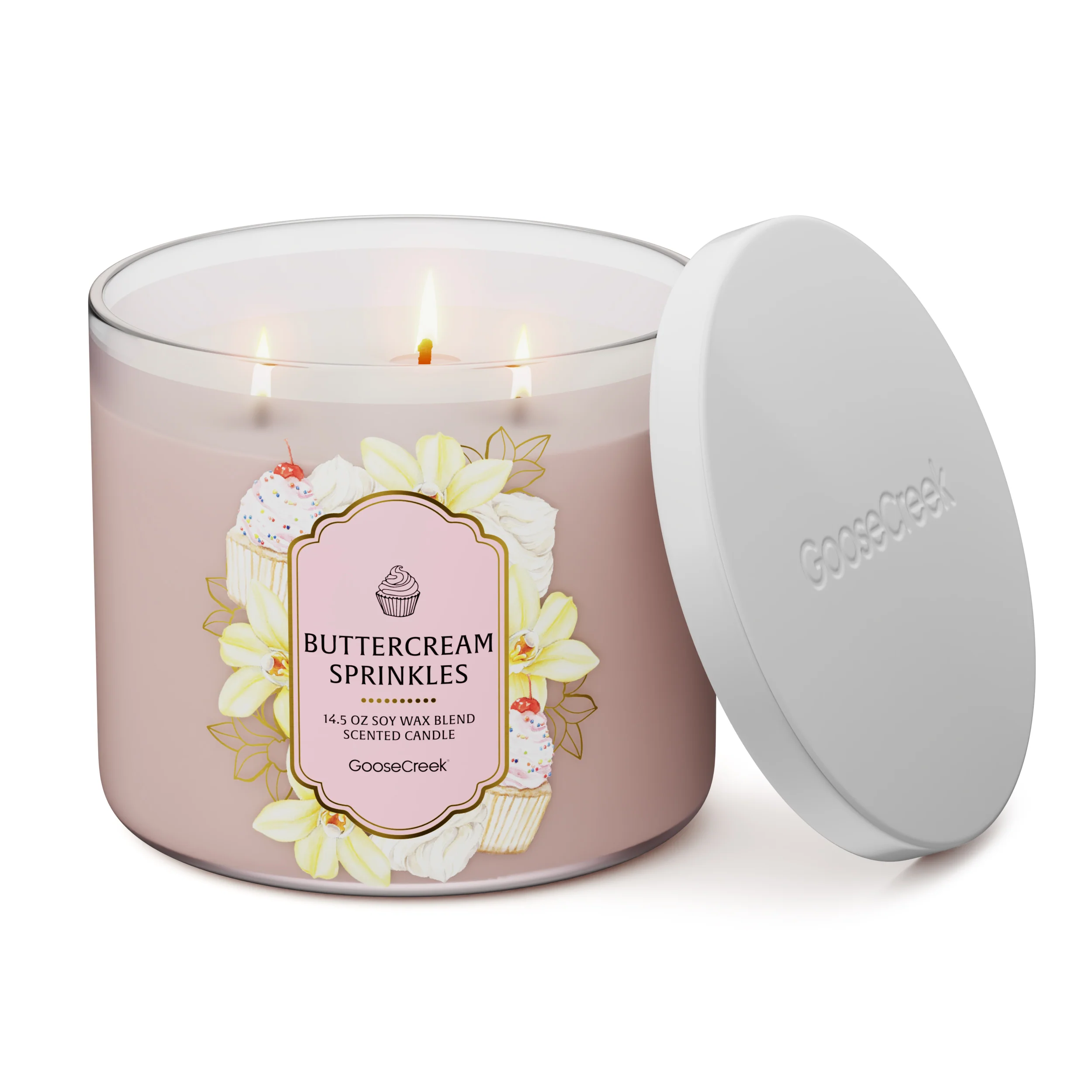 Buttercream Sprinkles 3-Wick Candle - Image 3