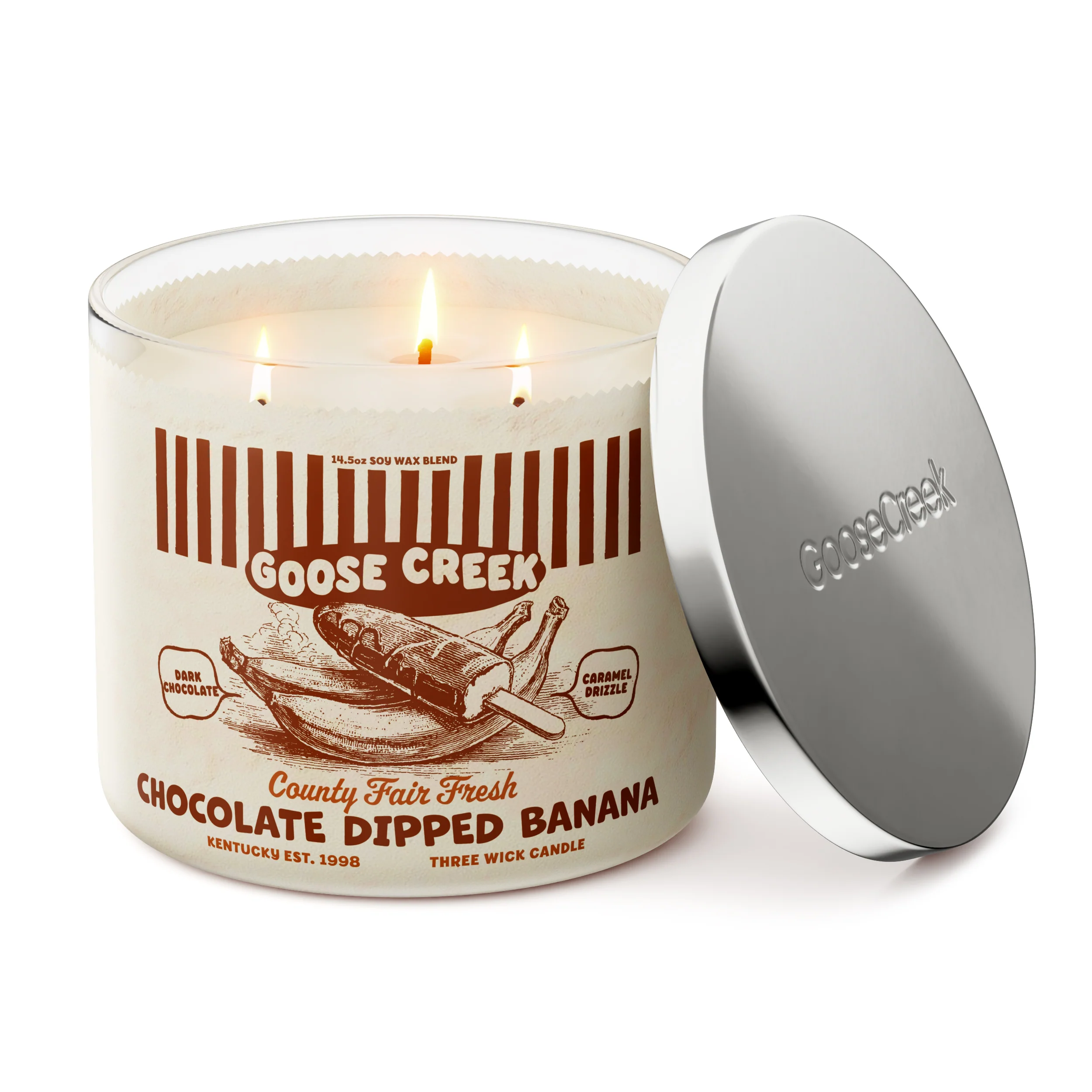 Chocolate Dipped Banana 3-Wick Candle - Image 3