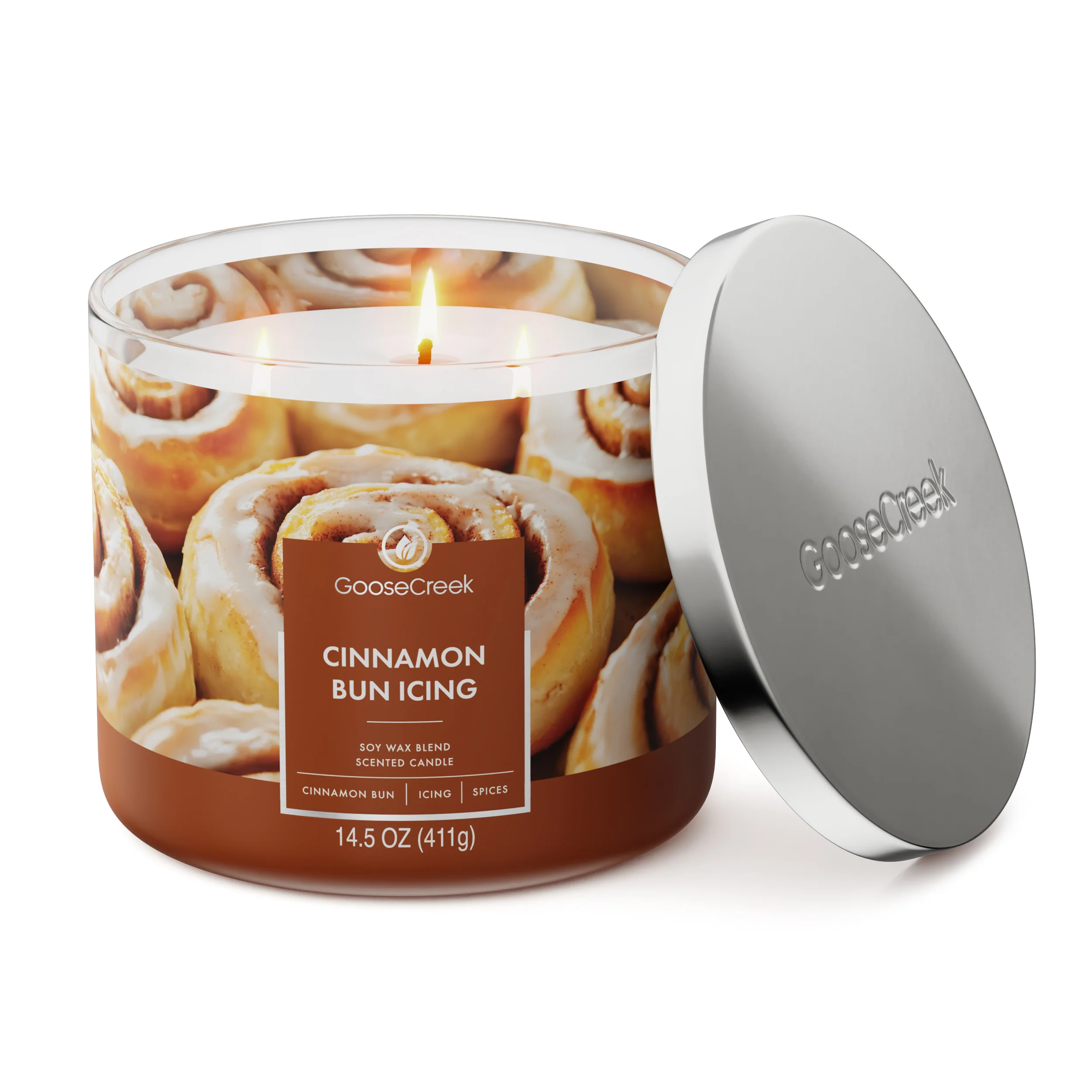 Cinnamon Bun Icing 3-Wick Candle - Image 3
