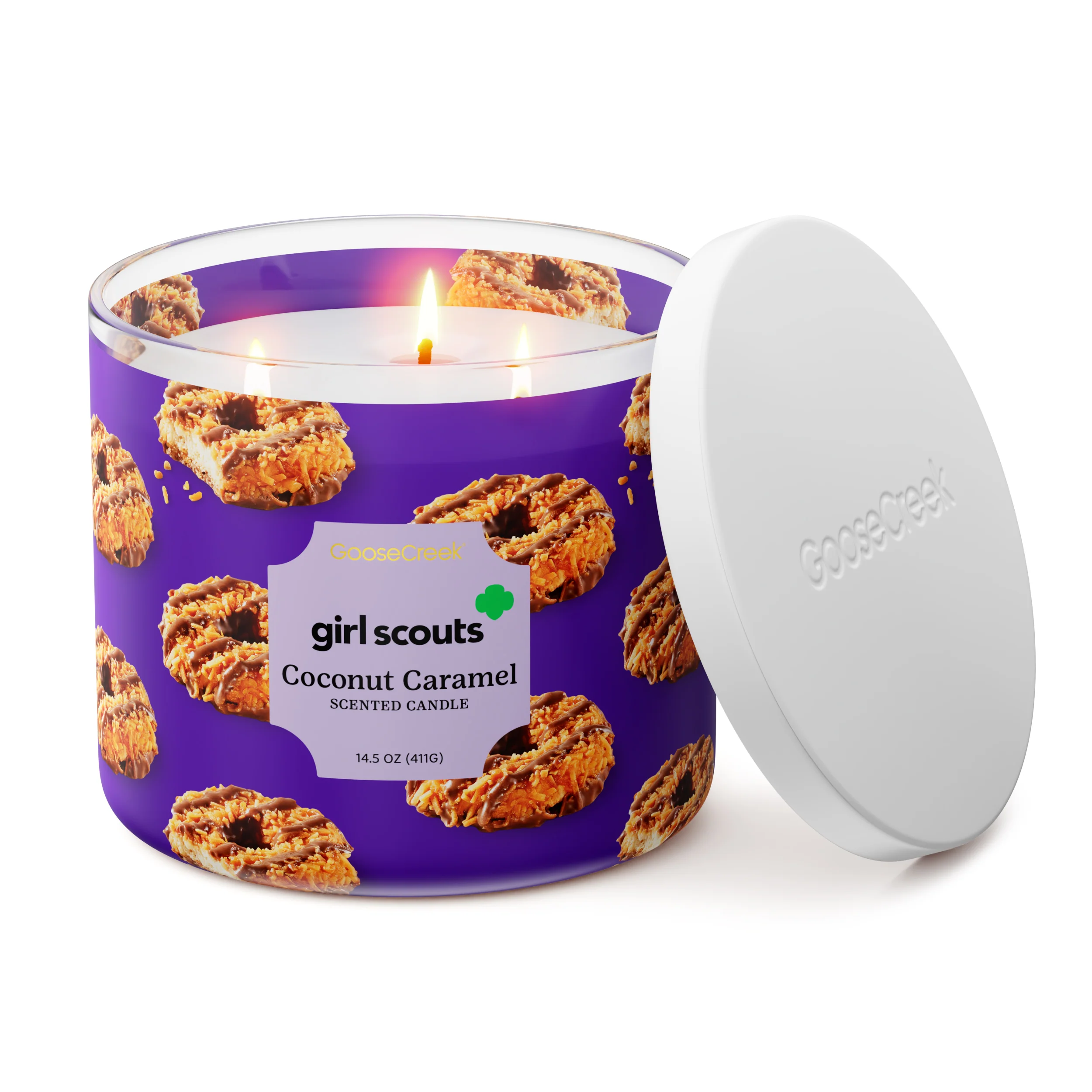 Girl Scout Coconut Caramel 3-Wick Candle - Image 3