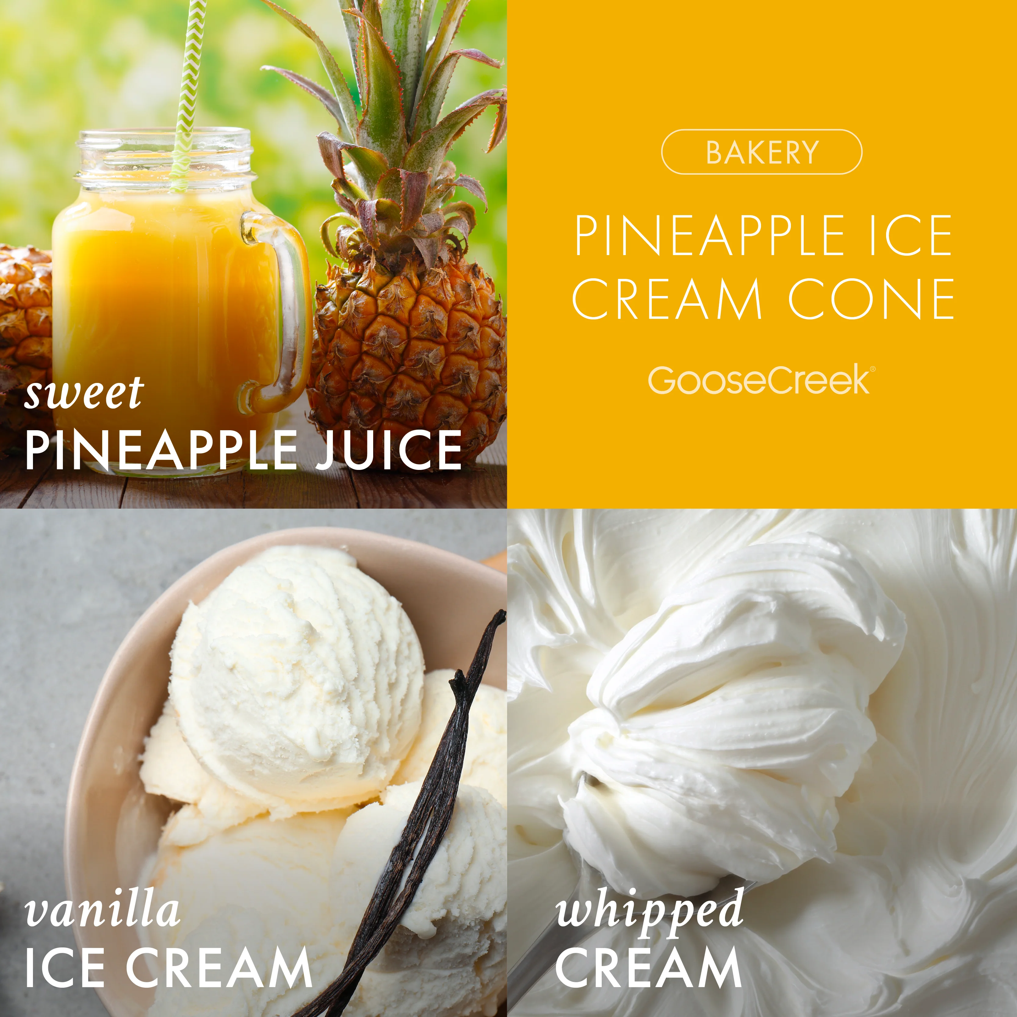 Pineapple Ice Cream Cone 3-Wick Candle - Image 2