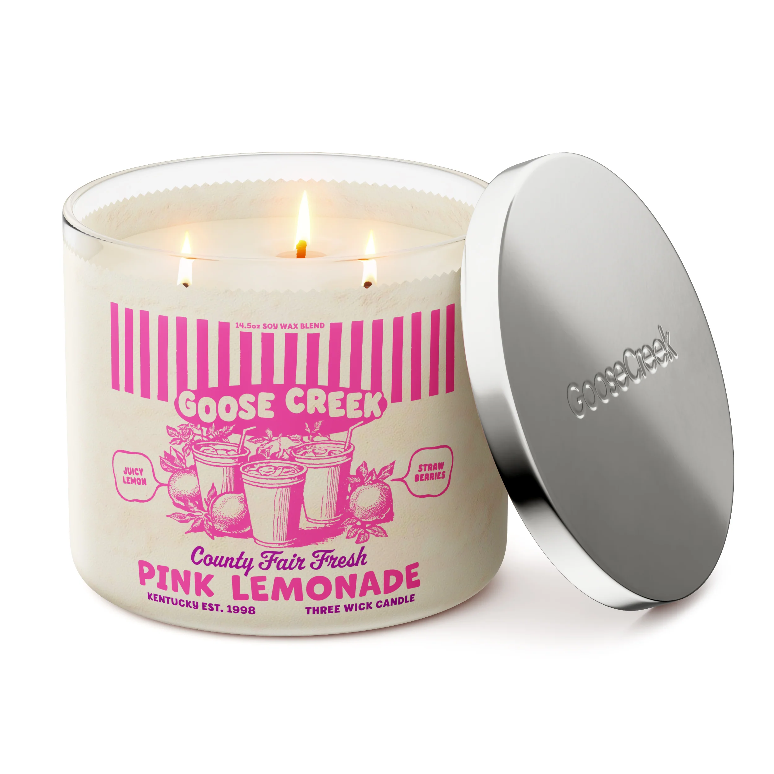 Pink Lemonade 3-Wick Candle - Image 3