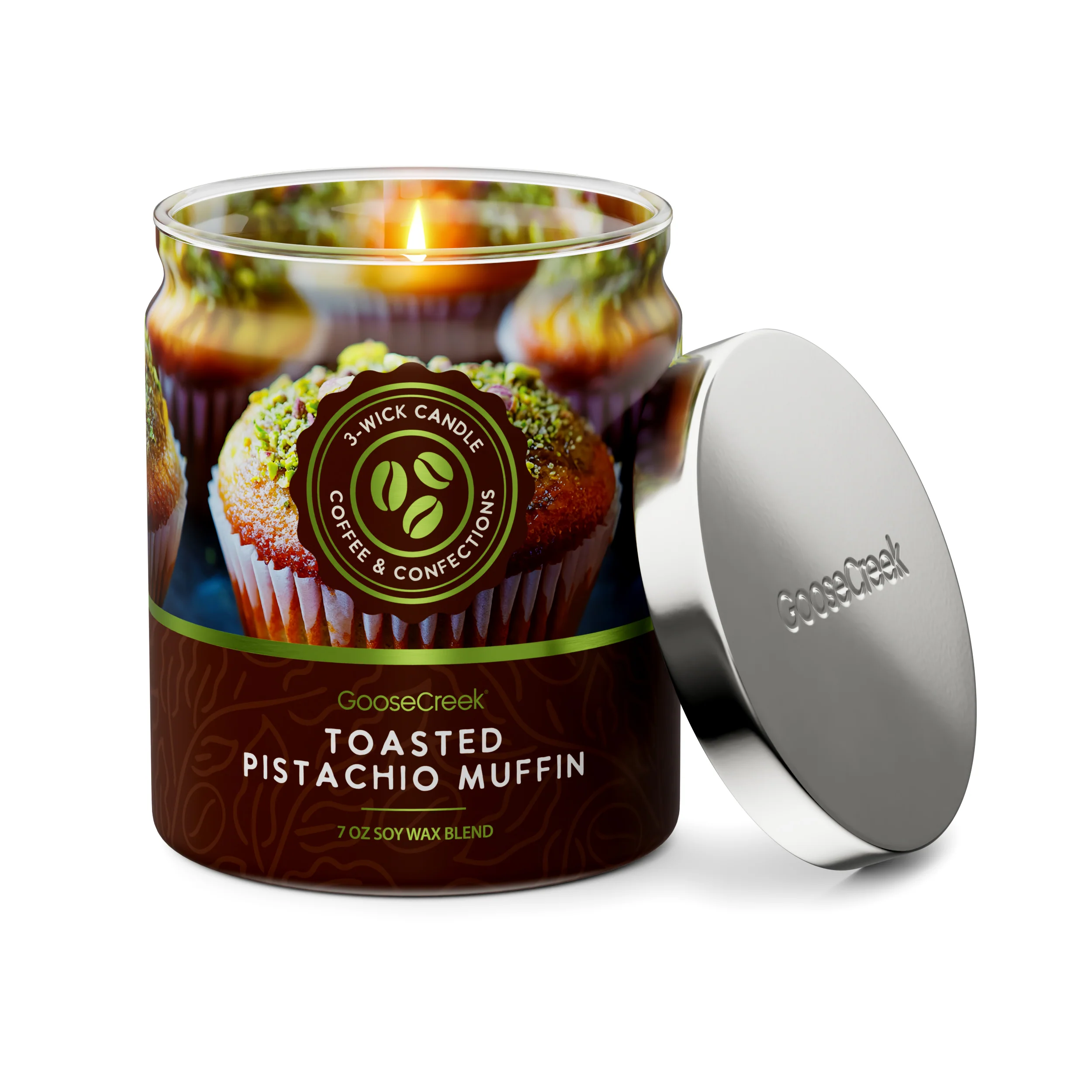 Toasted Pistachio Muffin 7oz Single Wick Candle - Image 3