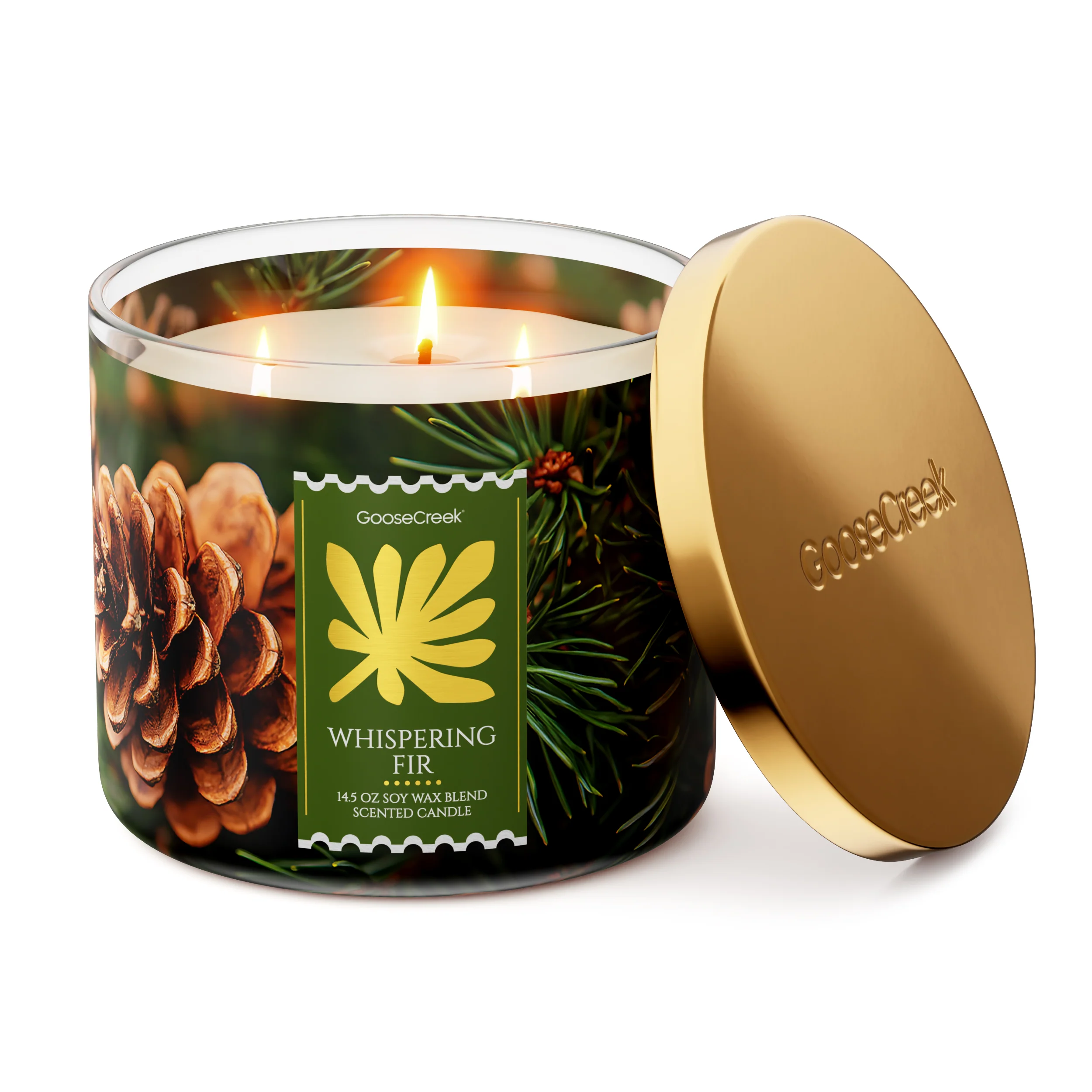 Whispering Fir 3-Wick Candle - Image 3